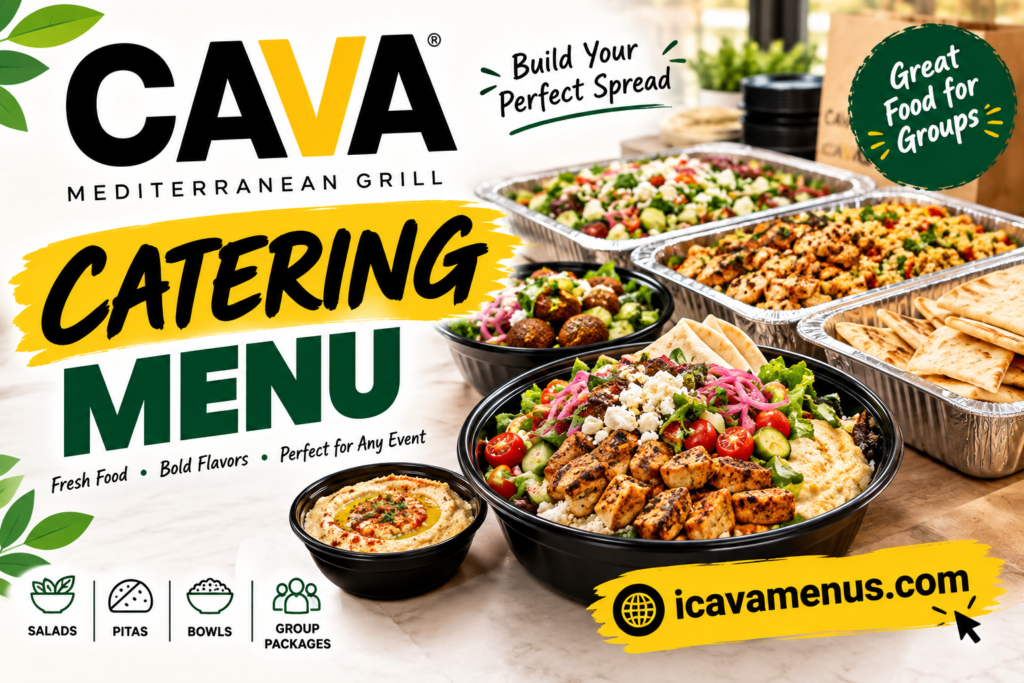 Cava Catering Menu with Prices 2026