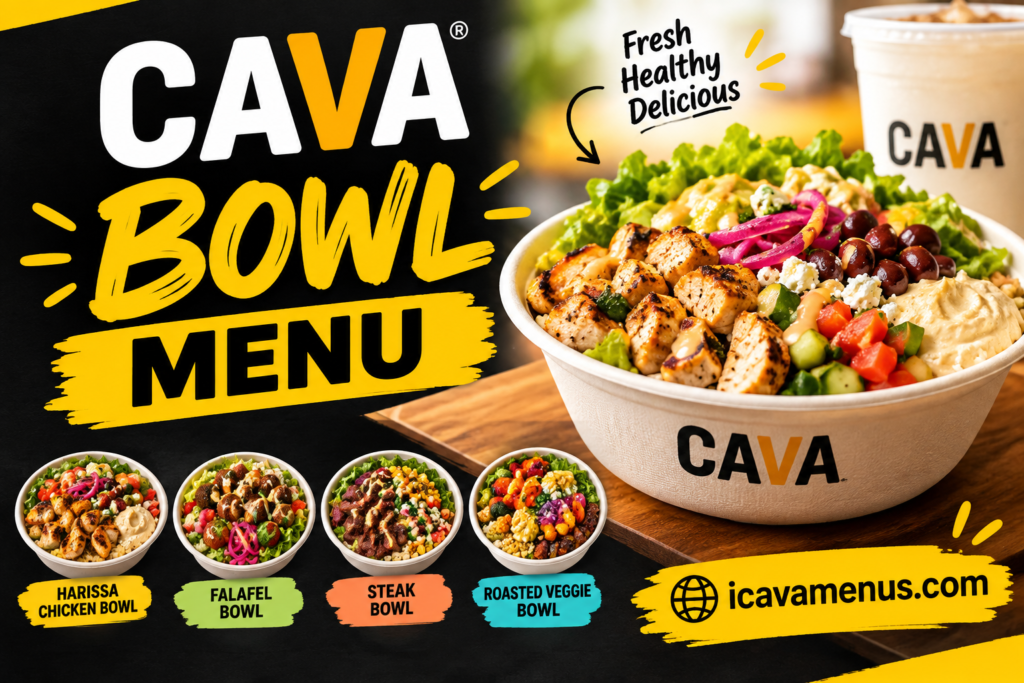 Cava Bowl Menu with Prices 2026