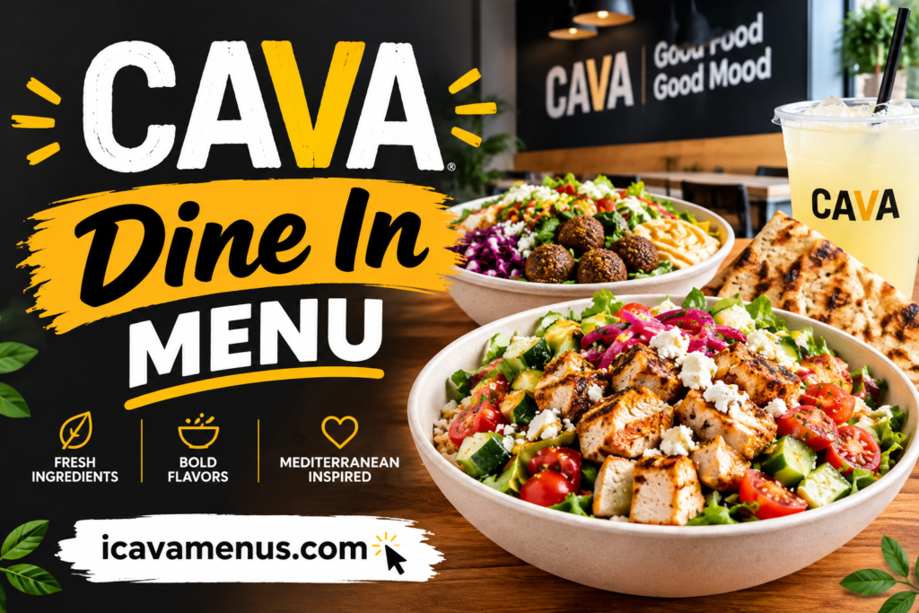 Cava Dine In Menu with Prices 2026