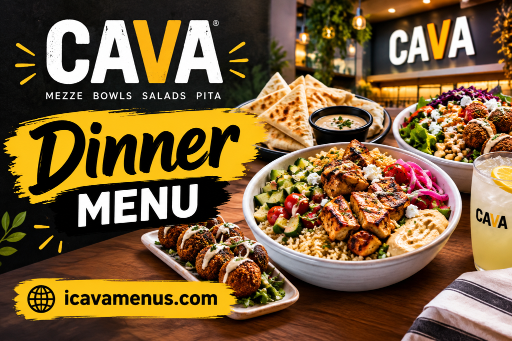 Cava Dinner Menu with Prices 2026