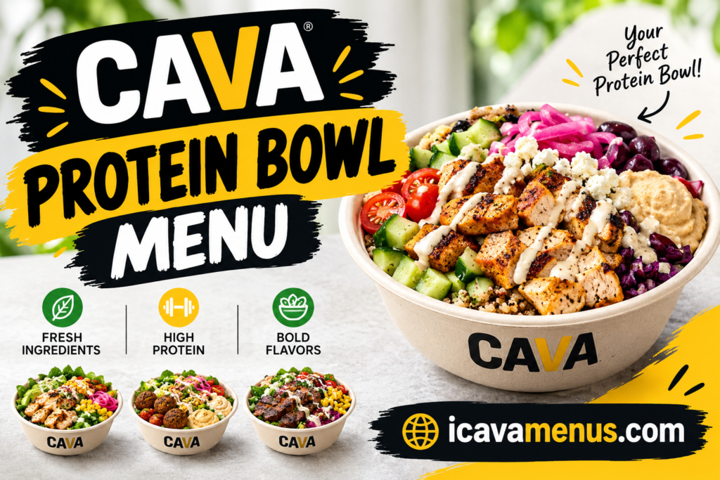 Cava Protein Bowl Menu with Prices 2026