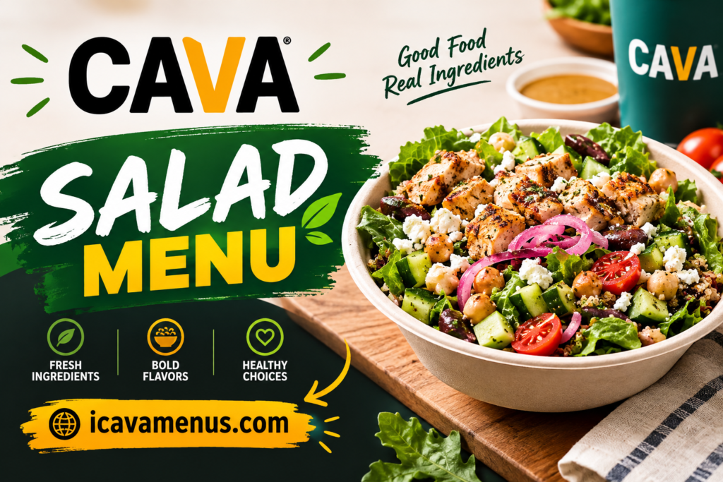 Cava Salad Menu with Prices 2026