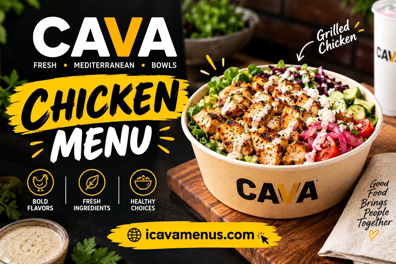 Cava Chicken Menu with Prices 2026