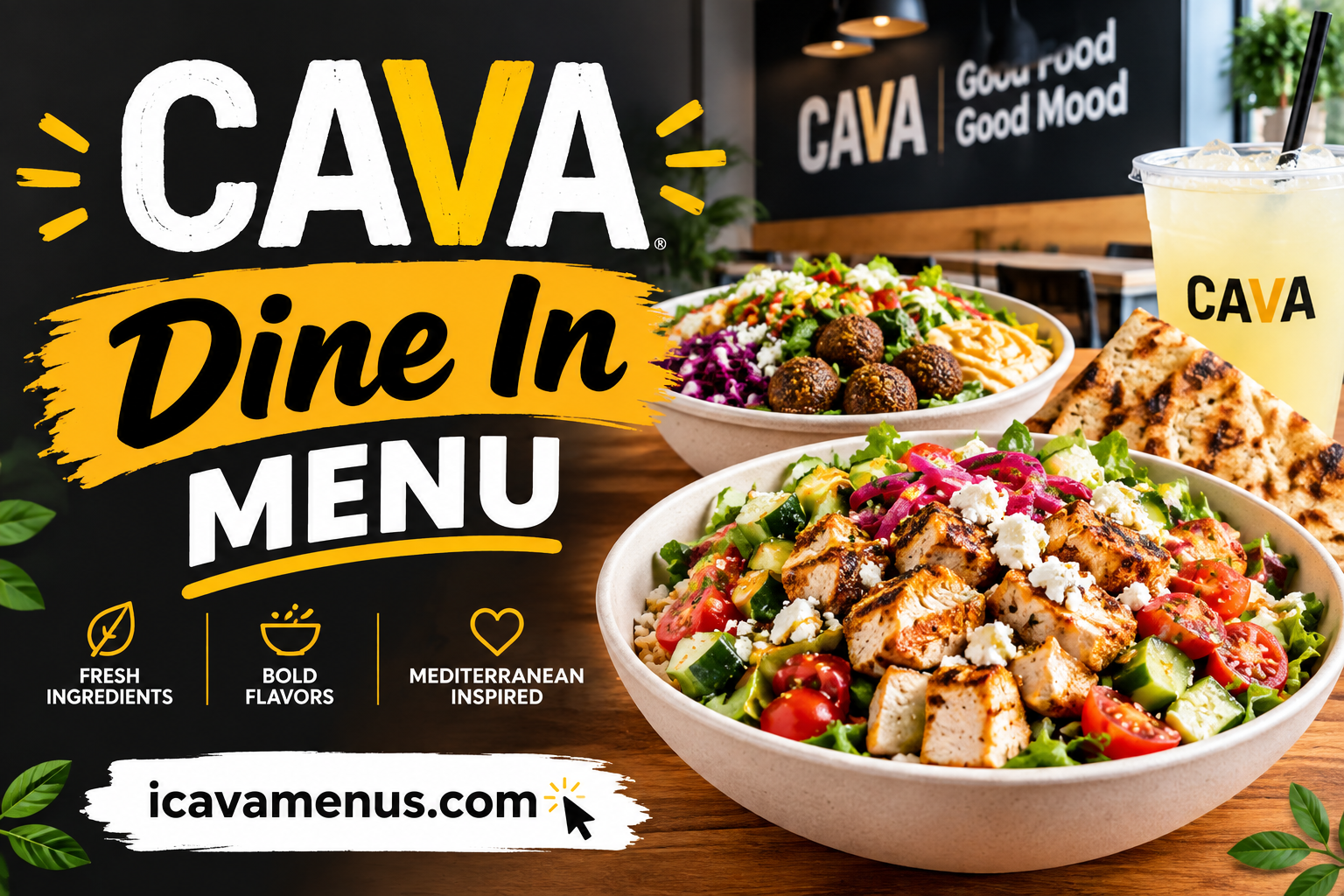 Cava Dine In Menu with Prices 2026