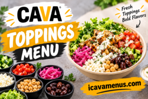 Cava Toppings Menu with Prices 2026