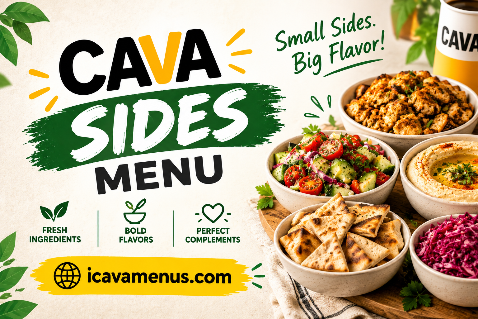 Cava Sides Menu with Prices 2026