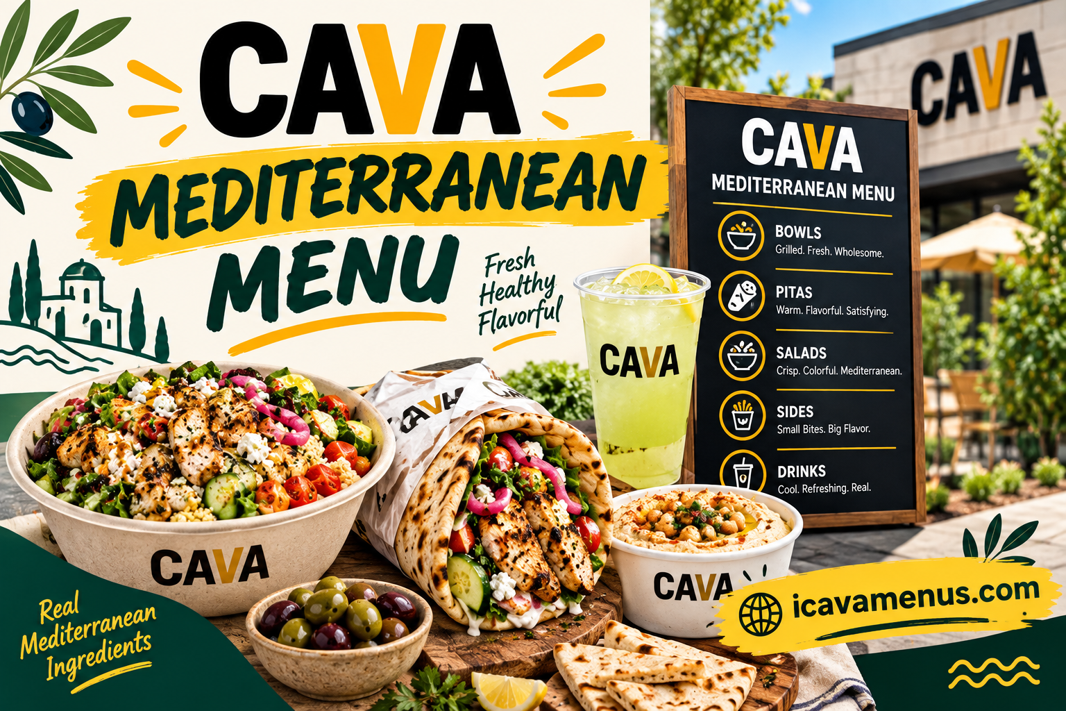Cava Mediterranean Menu with Prices 2026