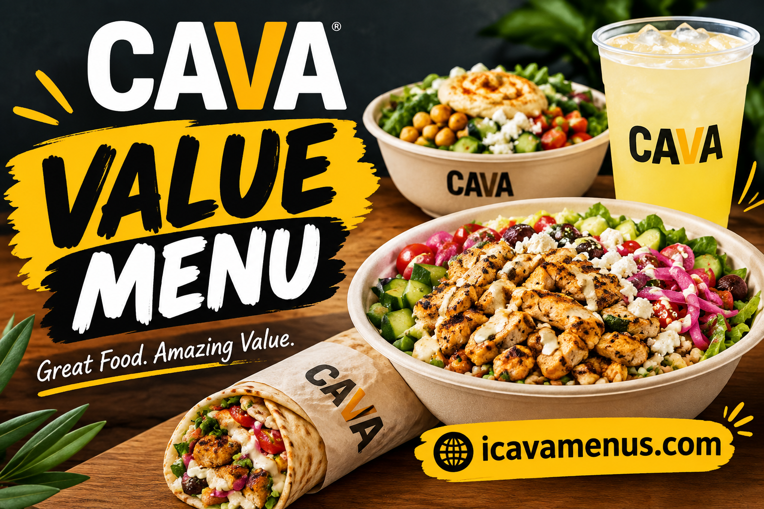 Cava Value Menu with Prices 2026