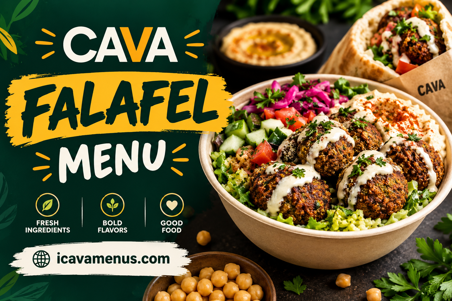 Cava Falafel Menu with Prices 2026
