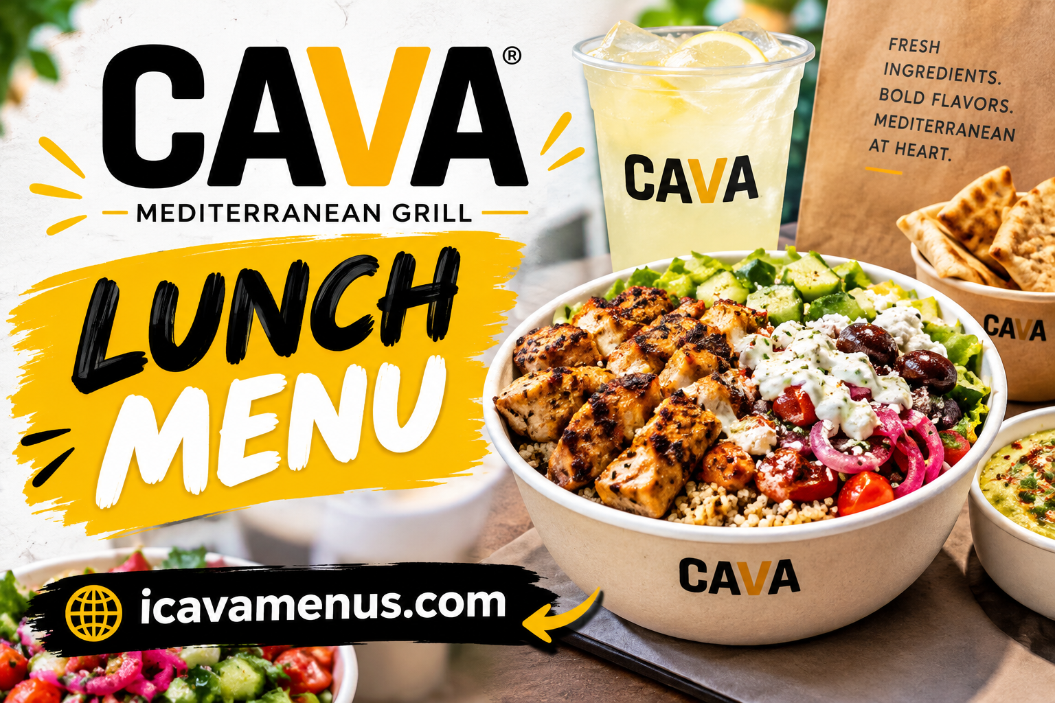 Cava Lunch Menu with Prices 2026